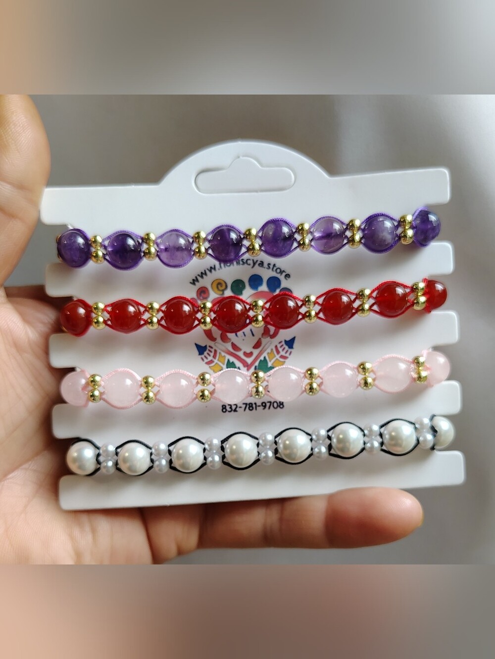 Lindos Brazaletes,  Natural Stones 8mm